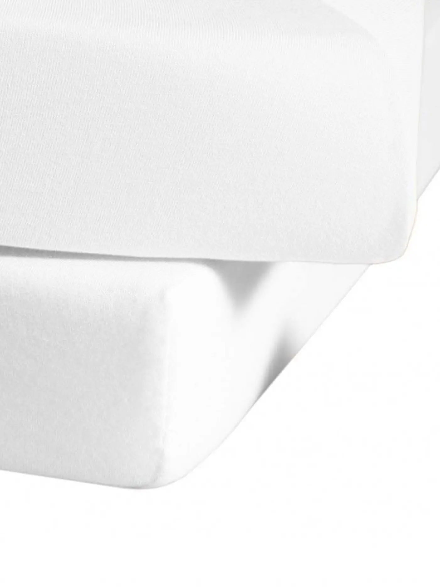 FLEURESSE | Jerseyspannleintuch 180x200cm (Grau) | weiss